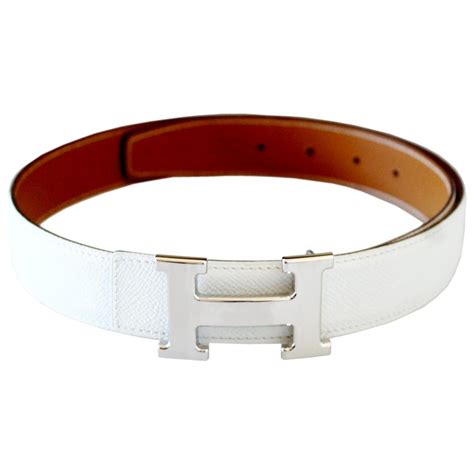 white stitching hermes belt|hermes belts white.